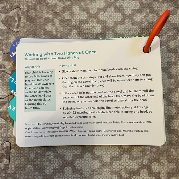 Lovevery: Threadable bead kit & Drawstring bag - Picture 5 of 5